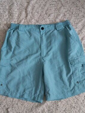 Reel Legends Sky Blue Cargo Mens Shorts Size L